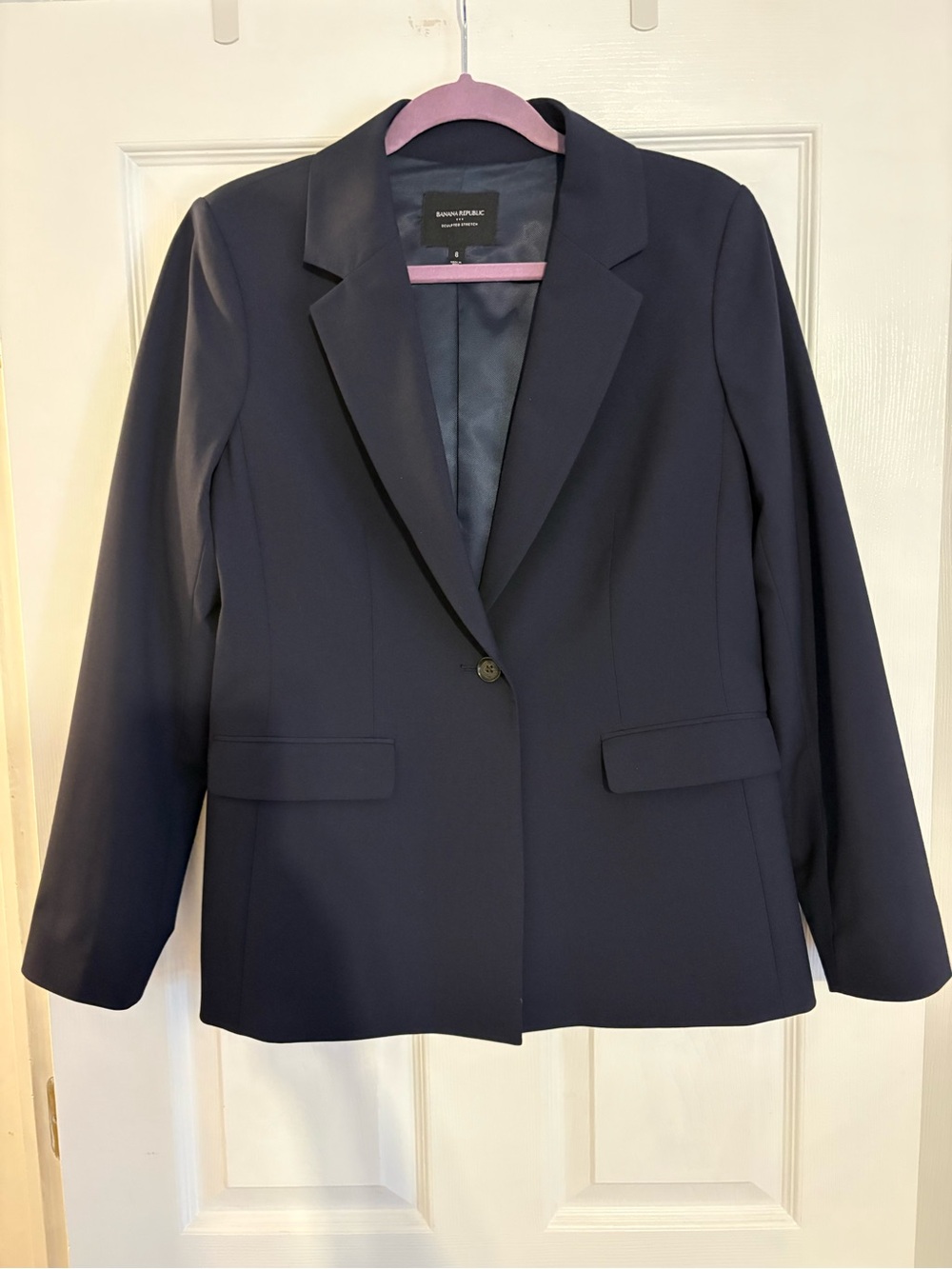 Banana Republic Factory Navy Single-Button Tailored Blazer